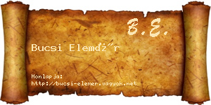 Bucsi Elemér névjegykártya