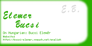 elemer bucsi business card