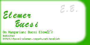 elemer bucsi business card
